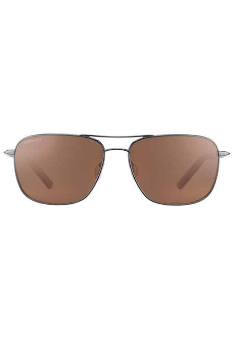 Serengeti Spello - Shiny Gunmetal With Dark Brown/Mineral Polarized Drivers