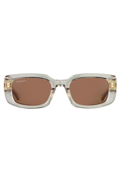 Serengeti Nicholson - Shiny Crystal Taupe Grey/Mineral Polarized Drivers Gold