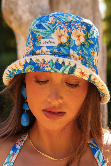 Kulani Kinis Crochet Trim Bucket Hat - Tropez Tides