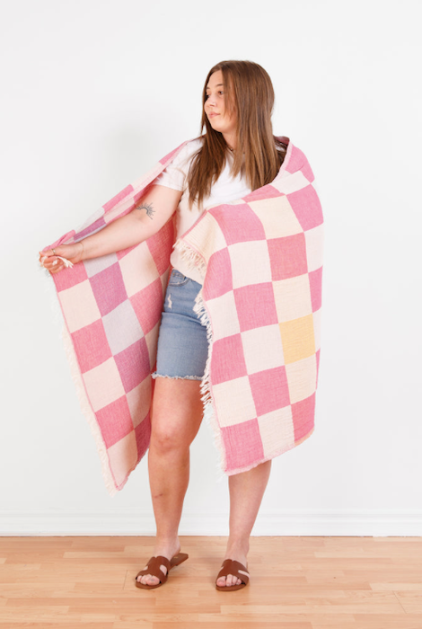 Tofino Towel THE BECKON | Muslin Turkish Towel - Pink Mix