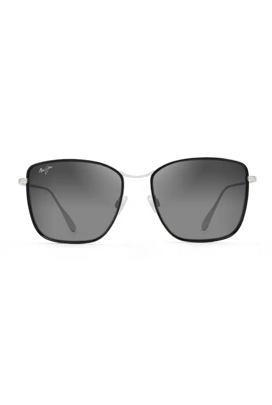 MAUI JIM TIGER LILY - NOIR BRILLANT AVEC ARGENT/GRIS NEUTRE