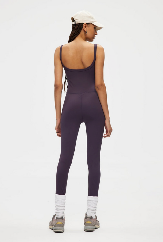 Mono con escote en forma de tee de Kuwalla, morado