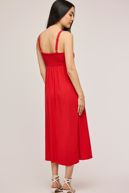 Gentle Fawn Cairo Linen Dress - Red