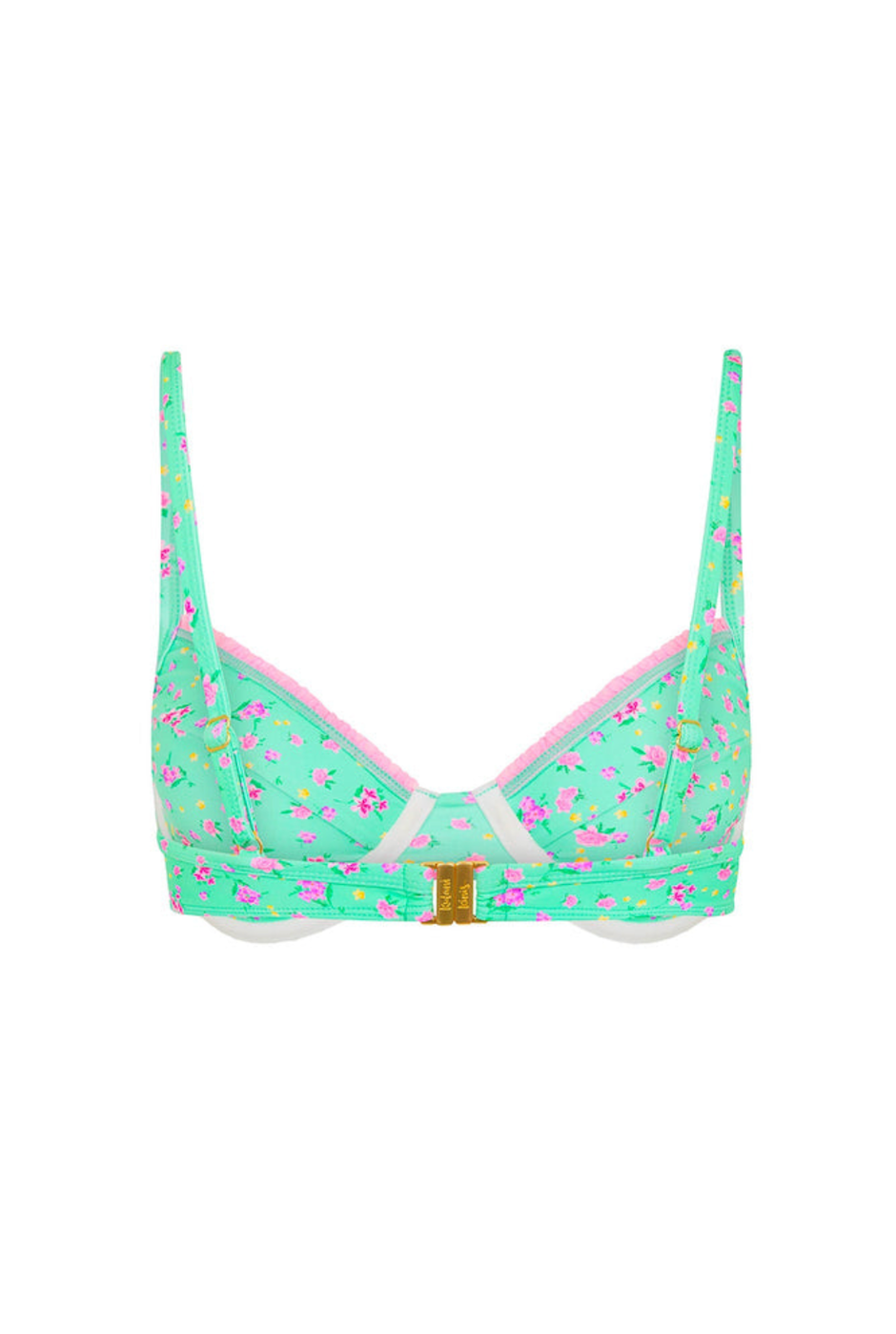 Kulani Kinis Decorative Ditsy Underwire Bikini Top - Mint Macaron