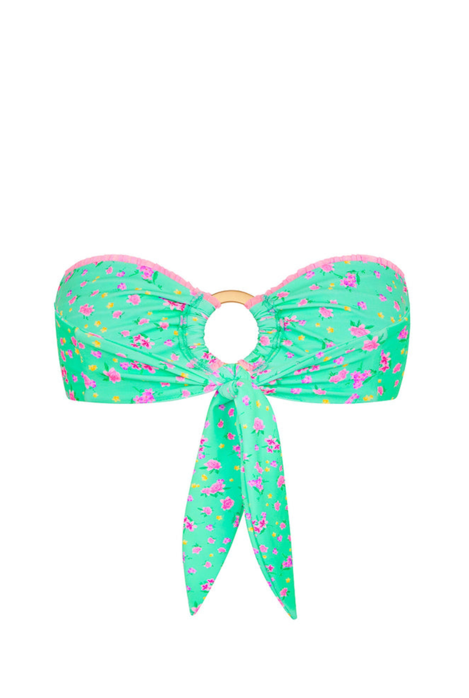 Kulani Kinis Decorative Strapless Bikini Top - Mint Macaron
