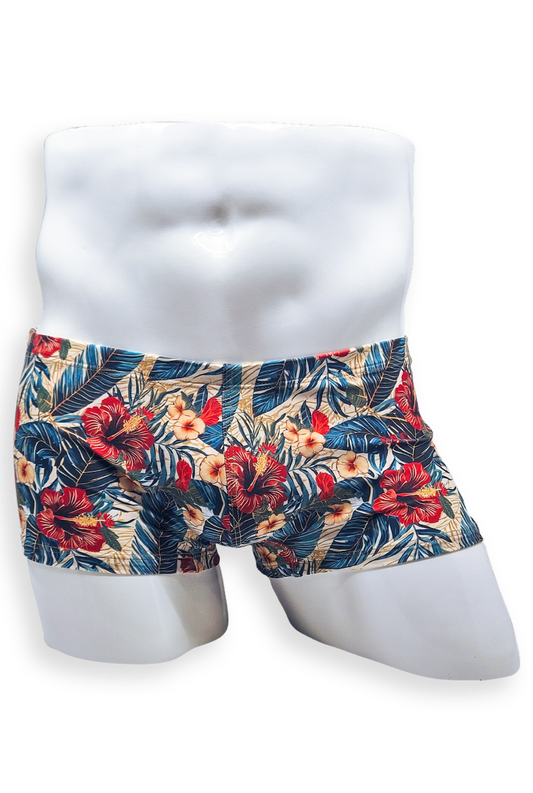 HAC Swim Box Cut Swim Trunk - Hibiscus