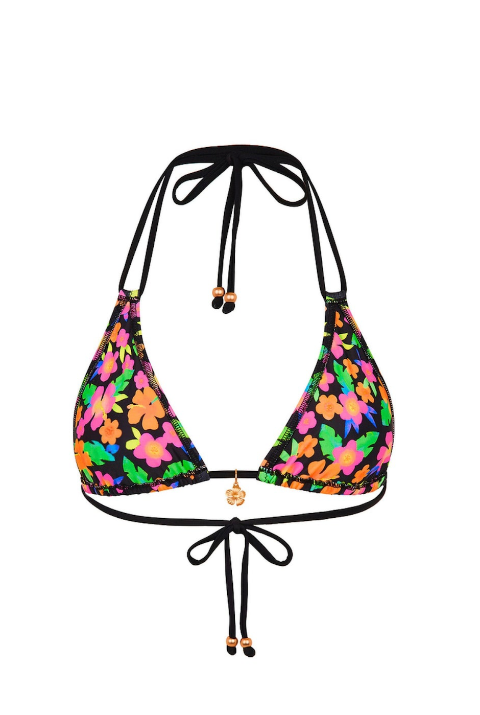 Kulani Kinis Simple Strap Halter Bikini Top - Midnight Glow