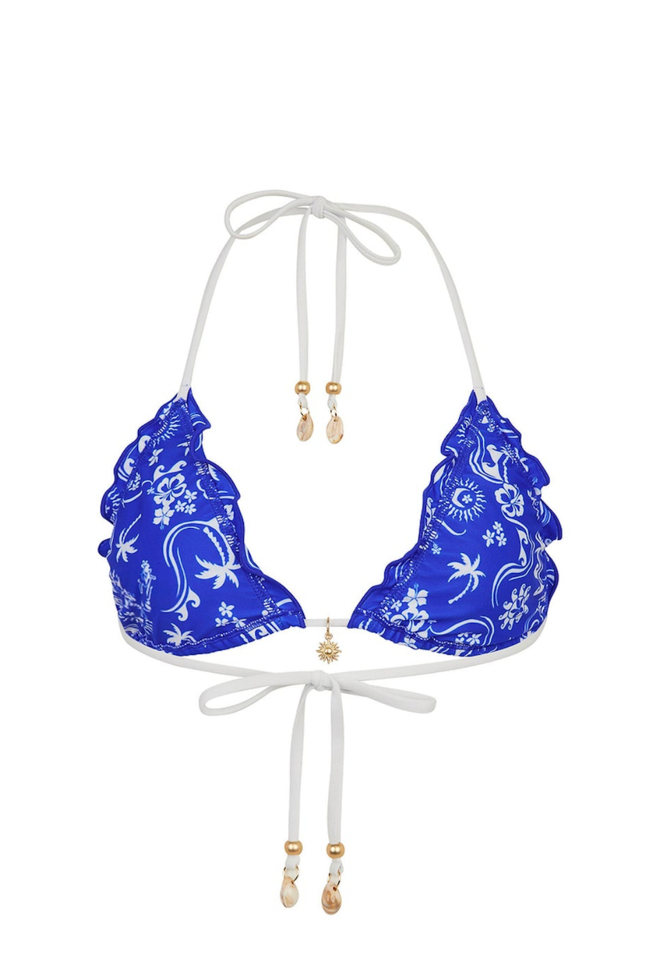 Kulani Kinis Lettuce Edge Bralette Bikini Top - Surfside