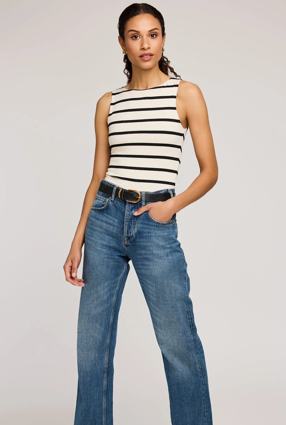 Gentle Fawn Cyrus Tank Top - Cream Stripe
