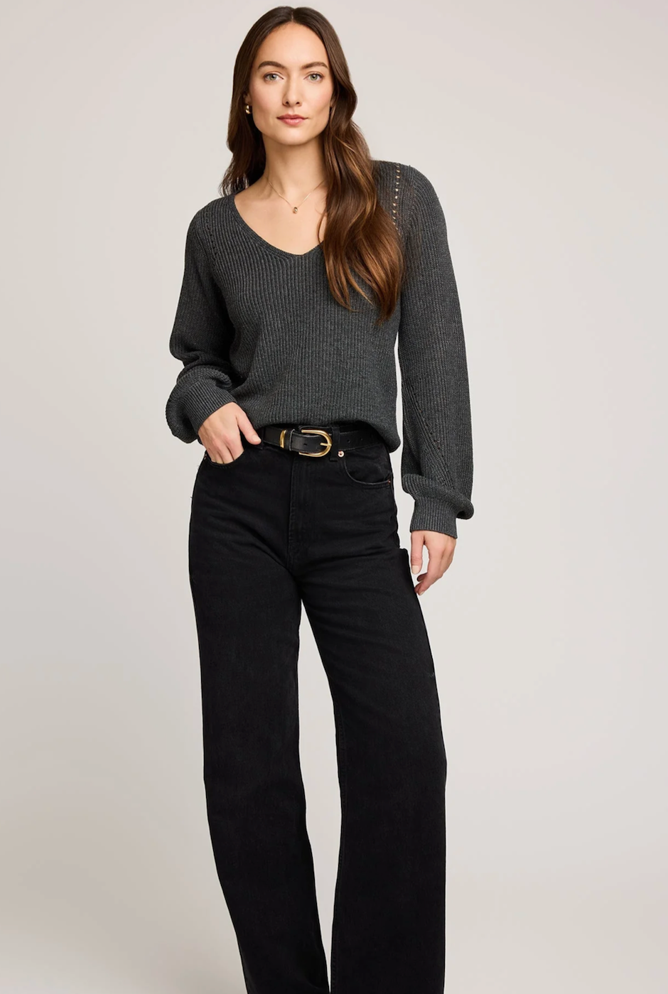 Gentle Fawn Hailey Sweater - Heather Charcoal