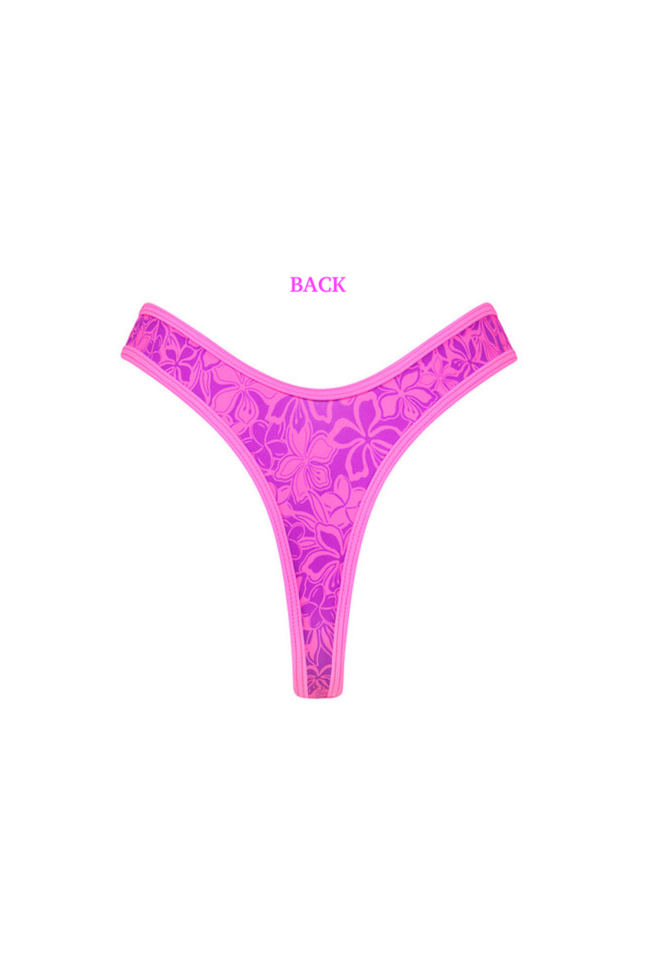 Kulani Kinis High Leg Thong Bikini Bottom - Bubble Berry
