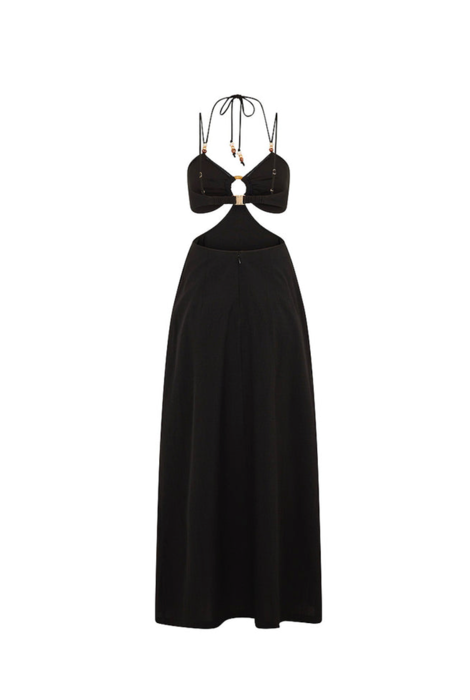 Kulani Kinis Beaded Cut Out Maxi Dress - Twilight Black