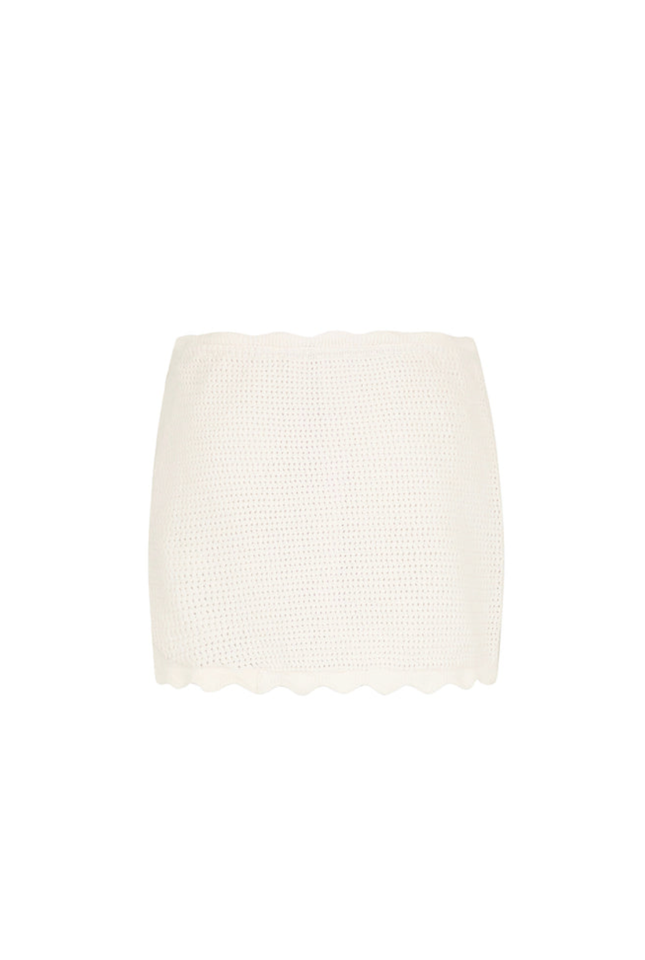 Kulani Kinis Scalloped Edge Knit Sarong - Whipped White