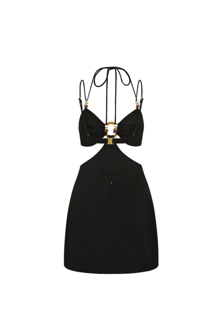 Kulani Kinis Beaded Cut Out Mini Dress - Twilight Black