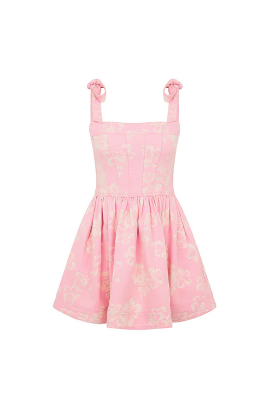 Kulani Kinis Ruffle Corset Mini Dress - Pixie Denim