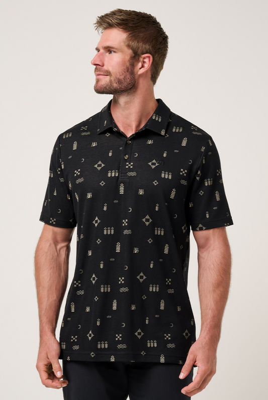 TravisMathew Weather Patterns Polo - Black