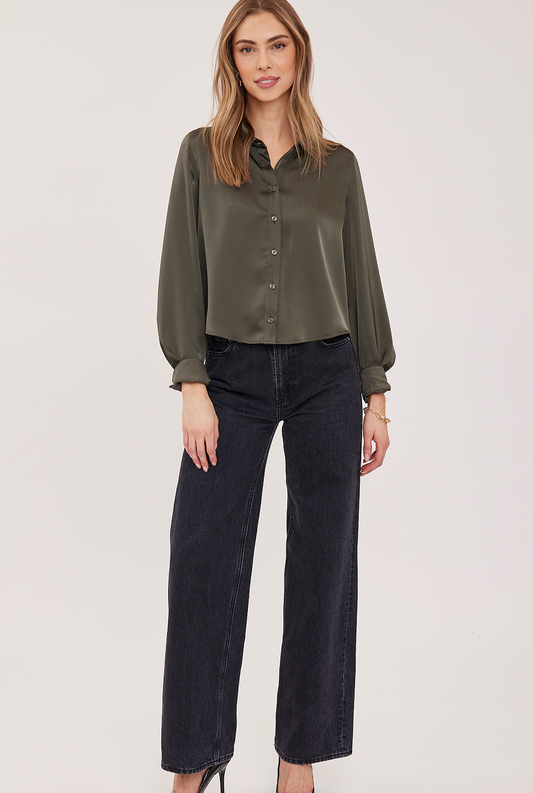 Gentle Fawn Leighton Satin Button-Down Shirt