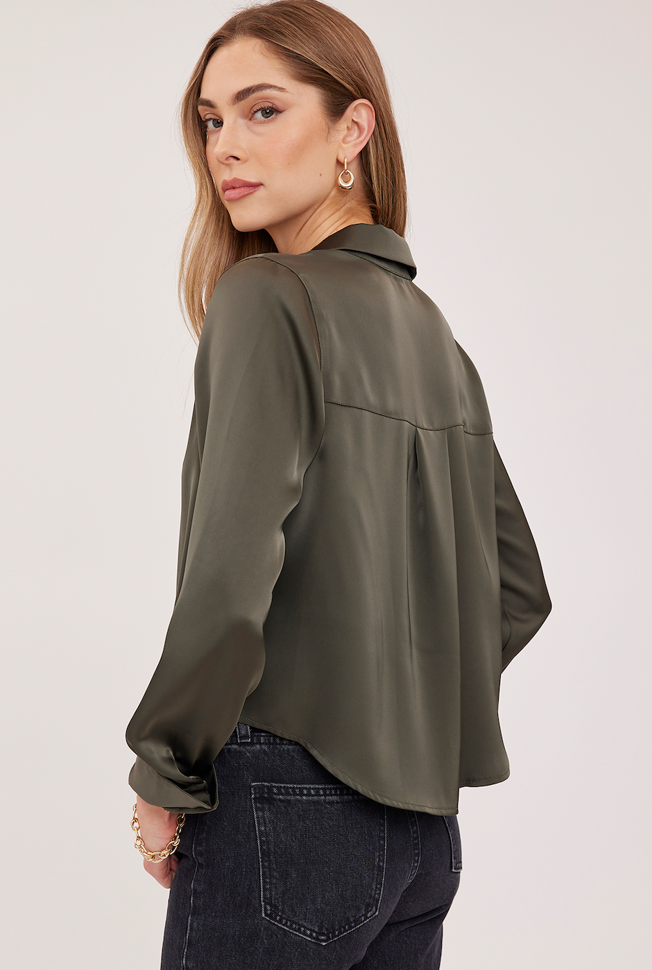 Gentle Fawn Leighton Satin Button-Down Shirt