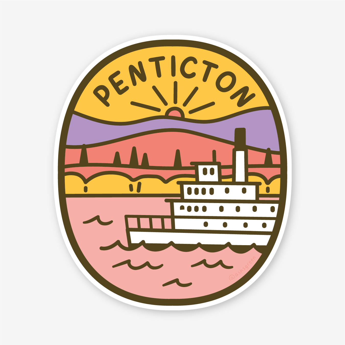 Penticton - 3" vinyl sticker