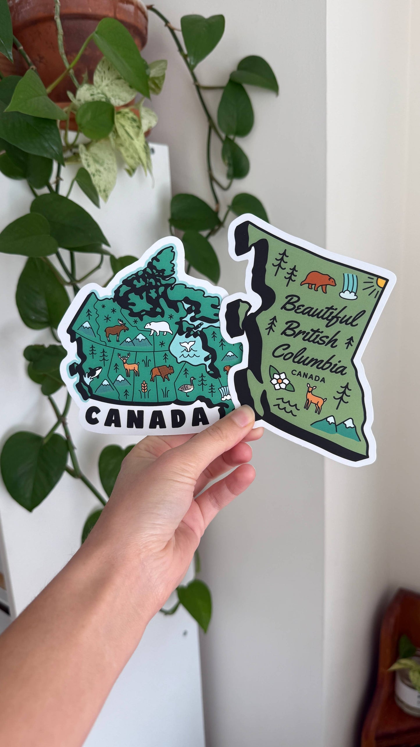 Die-Cut British Columbia Postcard