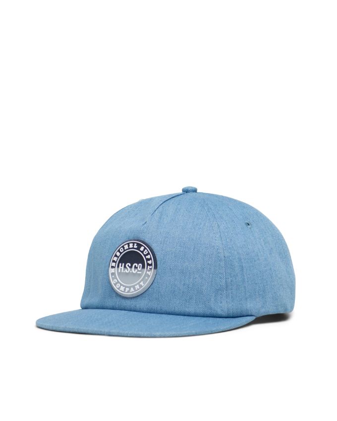 Cap rubber logo light blue