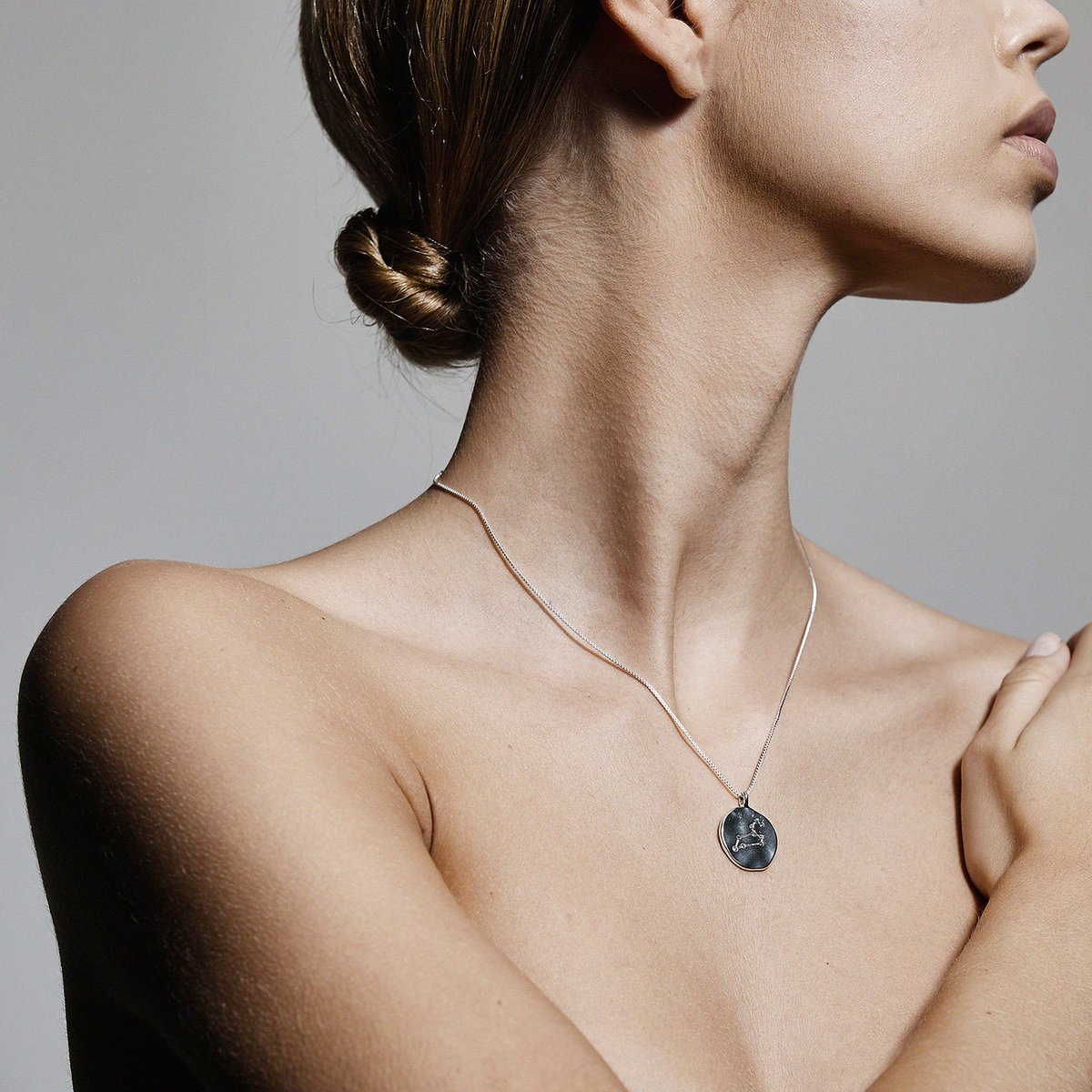 PILGRIM TAURUS NECKLACE SILVER PLATED/CRYSTAL