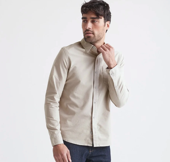 DUER PERFORMANCE OXFORD SHIRT SAND