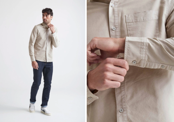 DUER PERFORMANCE OXFORD SHIRT SAND