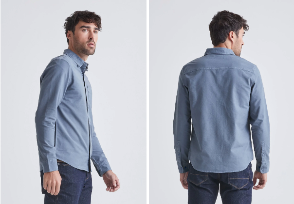 DUER PERFORMANCE OXFORD LONGSLEEVE SHIRT SEA