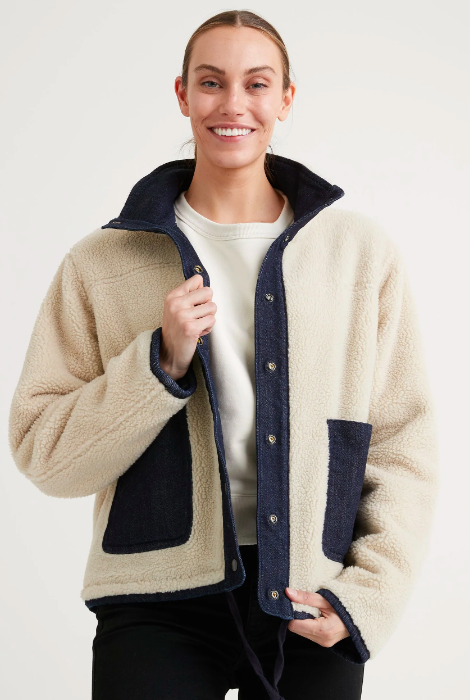 DUER PERFORMANCE DENIM REVERSIBLE JACKET RINSE The Bumwrap