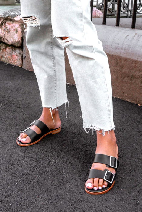 EMU AUSTRALIA PELI SANDALS BLACK The Bumwrap