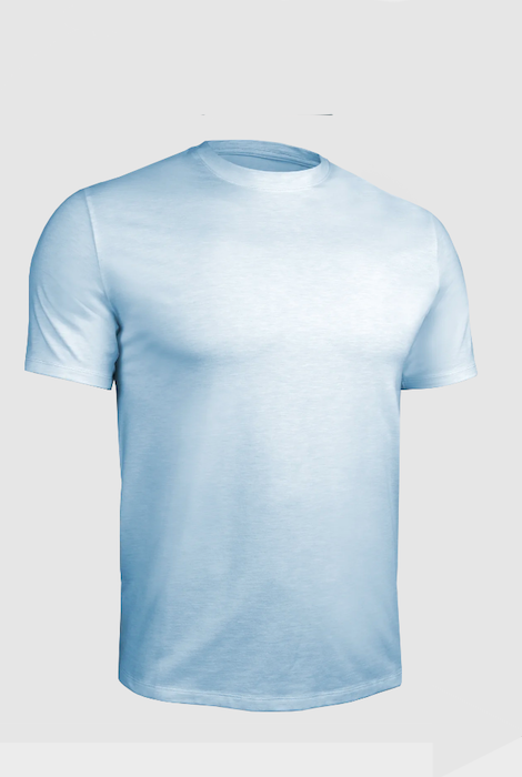 2UNDR PREMIUM CREW TEE HEATHER LIGHT BLUE