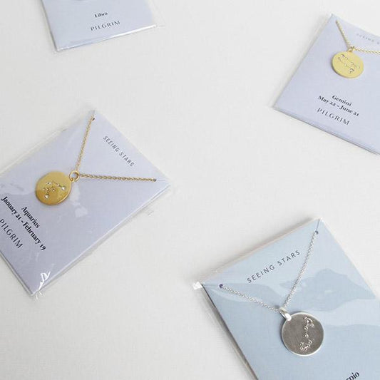 PILGRIM CANCER NECKLACE SILVER PLATED/CRYSTAL