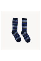 Pokoloko Crew Alpaca Socks in Lapis Lazuli, soft Peruvian baby alpaca crew socks