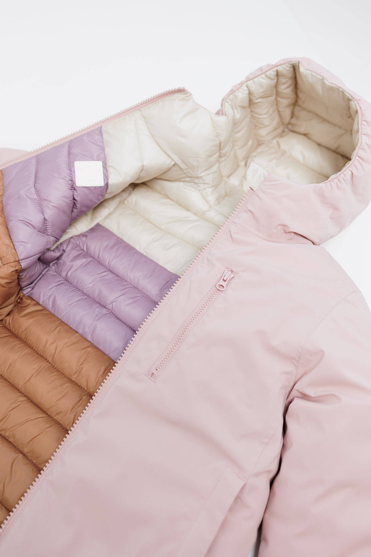 KidORCA Porteau Reversible Waterproof Puffer Jacket - Dusty Rose, additional product photograph 10