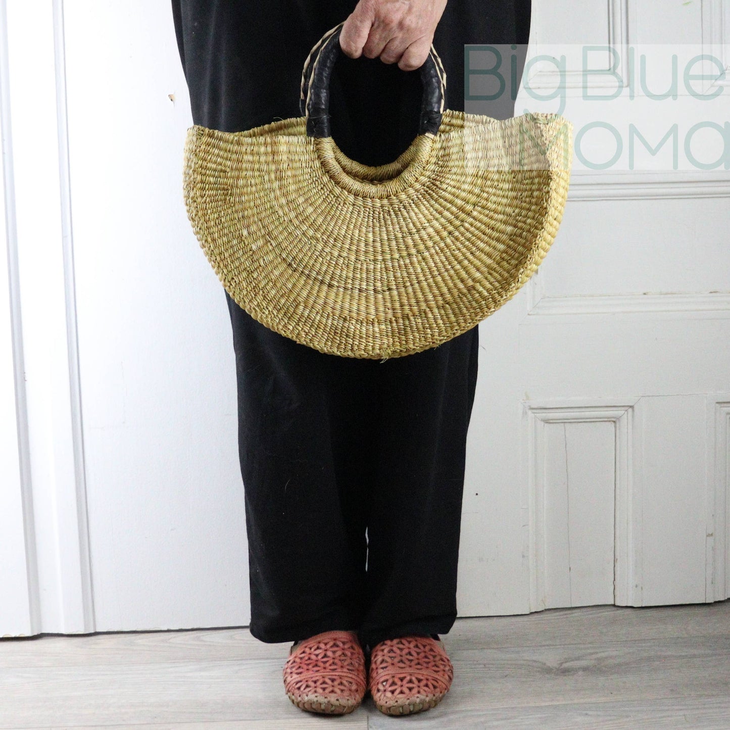 Big Blue Moma Bolga Basket - Half Moon Bag Supernatural
