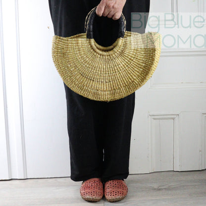 Big Blue Moma Bolga Basket - Half Moon Bag Supernatural
