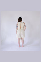 Pokoloko Crinkle Relaxed Shorts in Cream