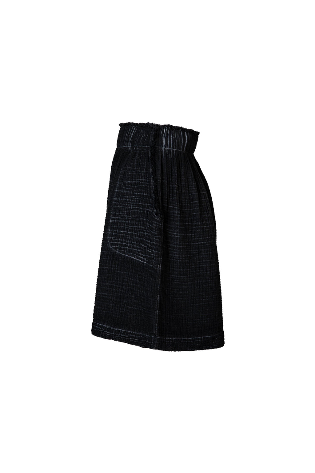 Pokoloko Crinkle Relaxed Shorts in Black