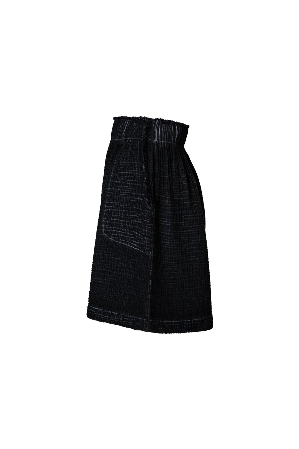 Pokoloko Crinkle Relaxed Shorts in Black