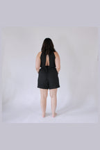 Pokoloko Crinkle Relaxed Shorts in Black