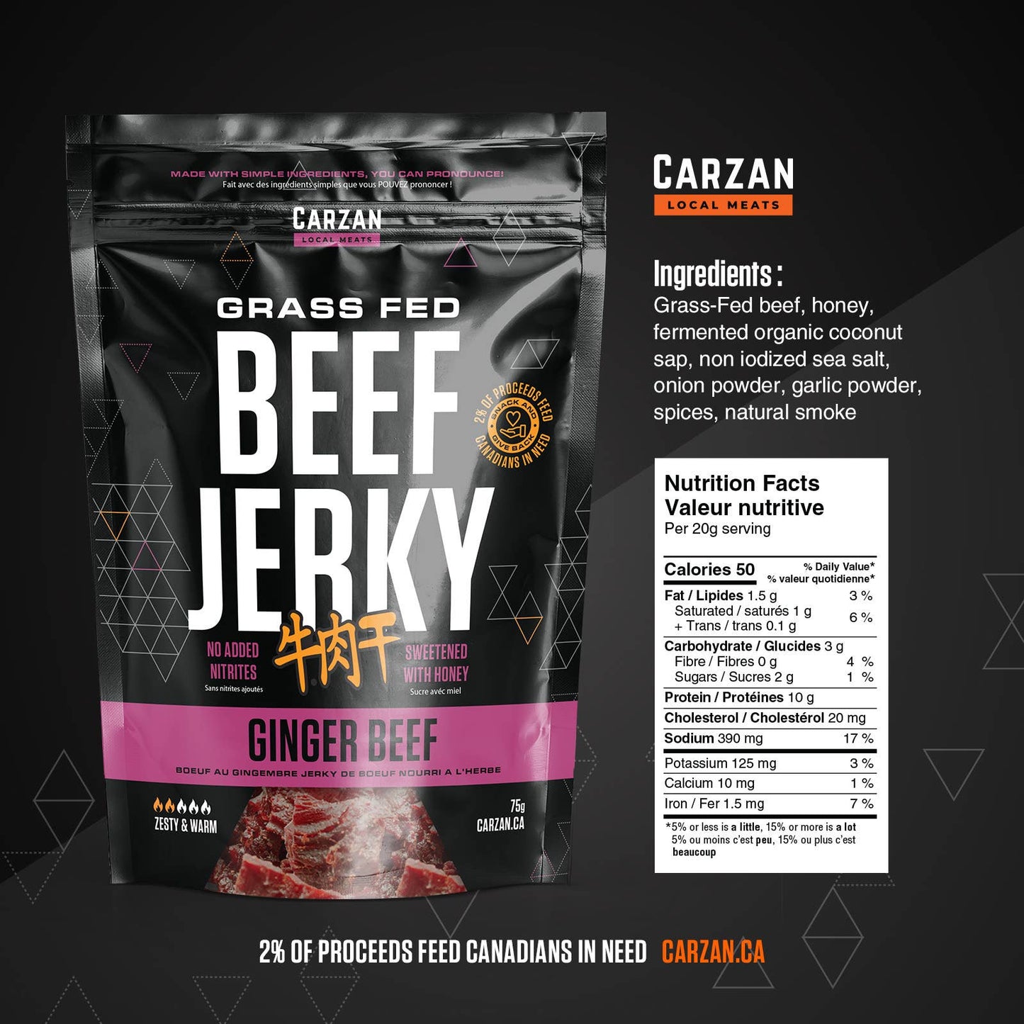 Carzan Ginger Beef Jerky