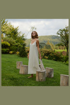 Pokoloko Crinkle Strappy Dress in Cream