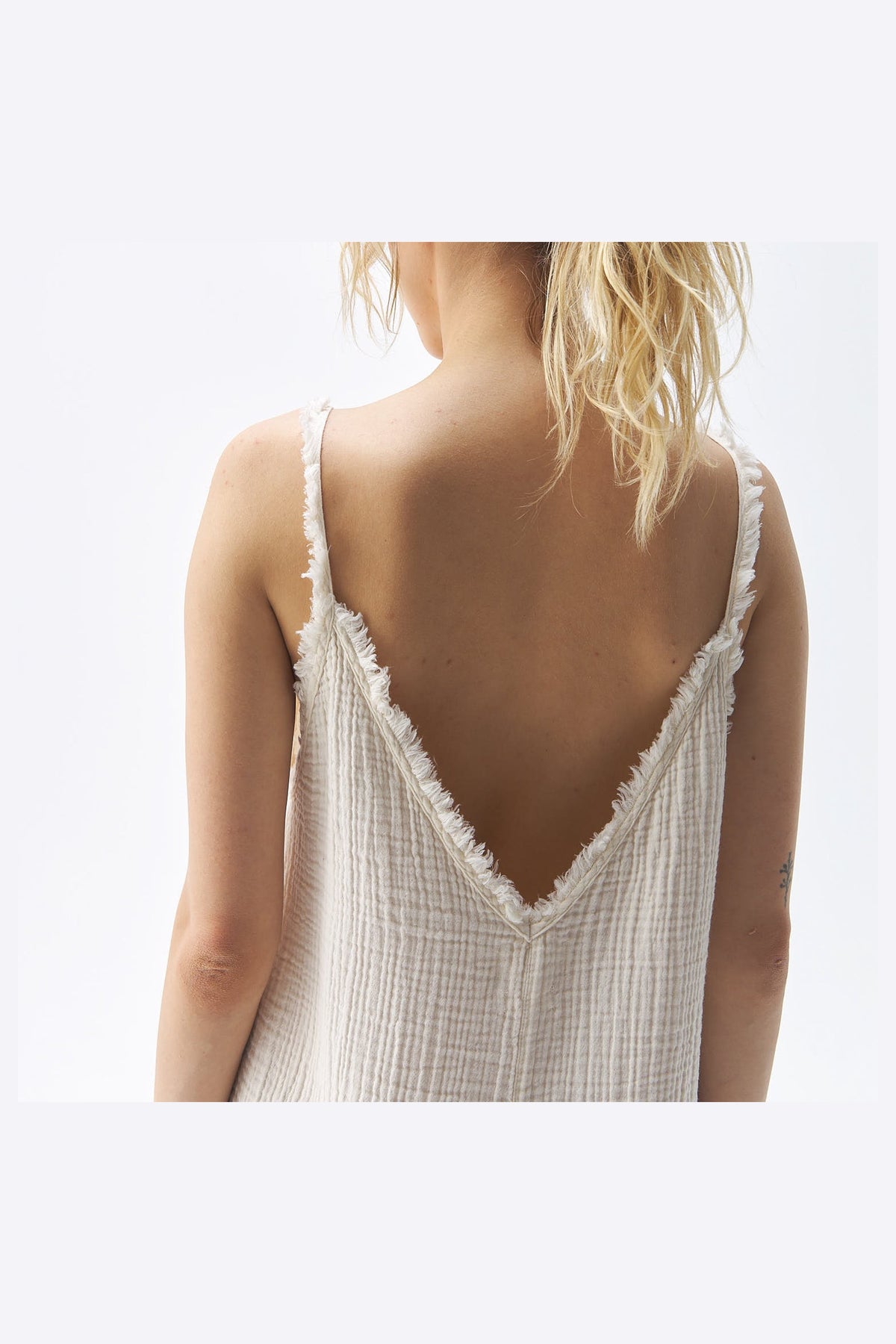 Pokoloko Crinkle Strappy Dress in Cream