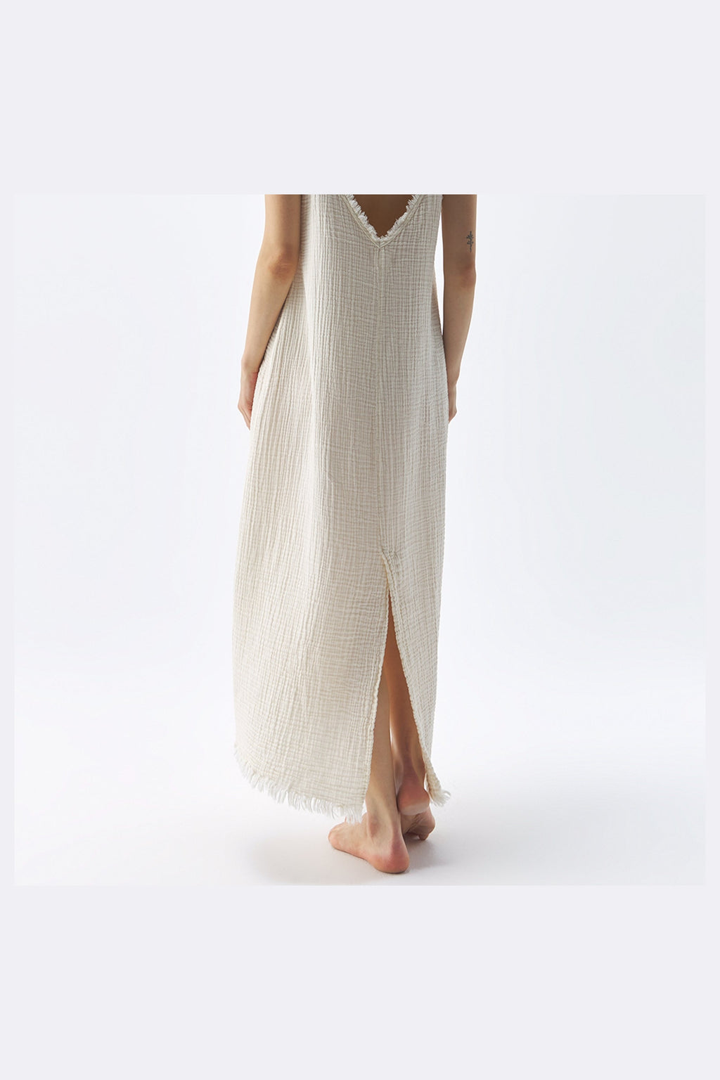 Pokoloko Crinkle Strappy Dress in Cream