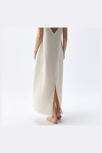 Pokoloko Crinkle Strappy Dress in Cream