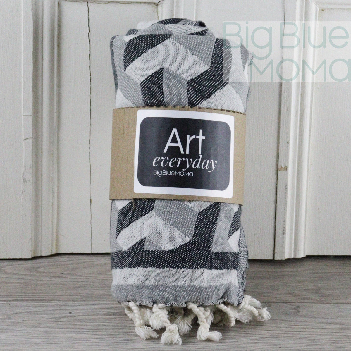 Big Blue Moma Kare Peshtemal: Grey / Standard