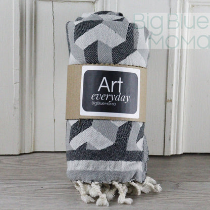 Big Blue Moma Kare Peshtemal: Grey / Standard
