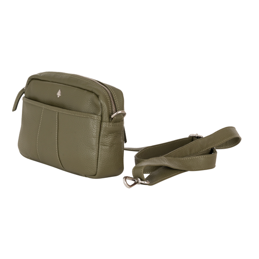 Elora Mini Crossbody – Leather Bag: SeaGreen