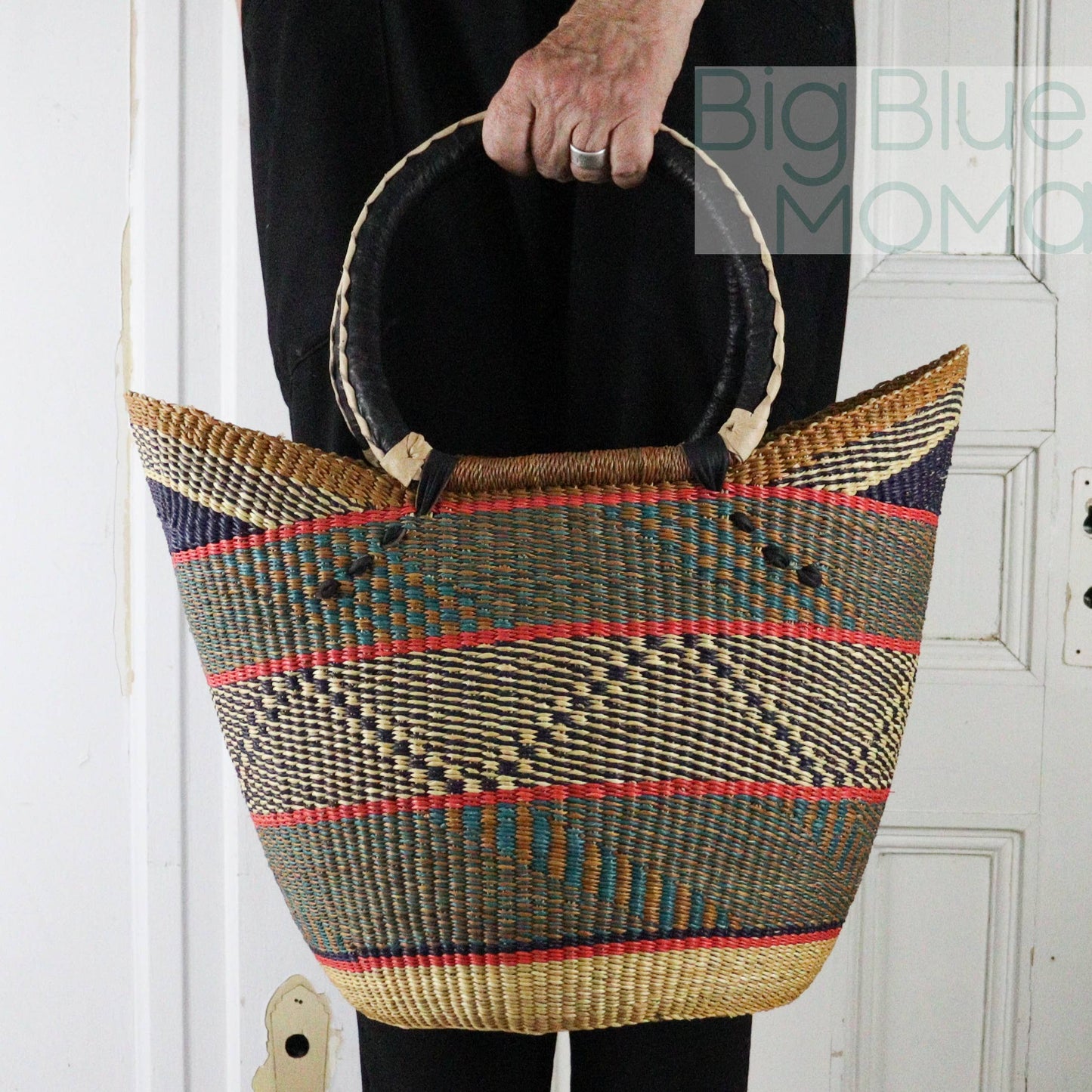 Big Blue Moma U Shopper Large - Traditional Palette